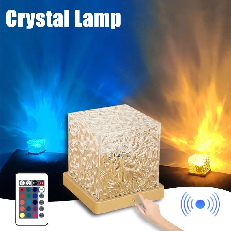 Water Ripple Crystal Lamp โ 16 Colors with Remote