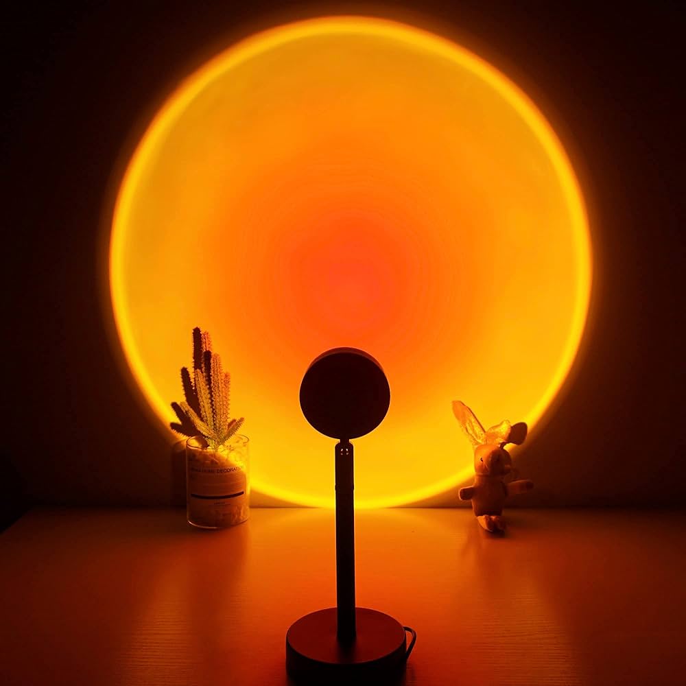 Sunset Projection Lamp – RGB with Remote & Basic Non-Remote | Aesthetic Lighting for Room Décor