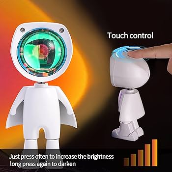 Astronaut Sunset Projection Lamp – Multi-Color LED Ambient Light for Room Décor