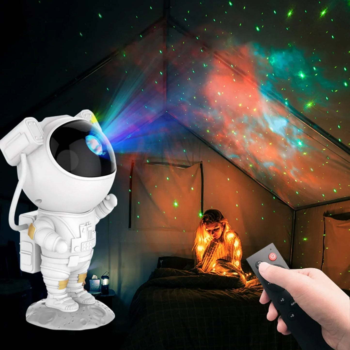 Astronaut Galaxy Projector – Starry Night Light with Optional Bluetooth Speaker
