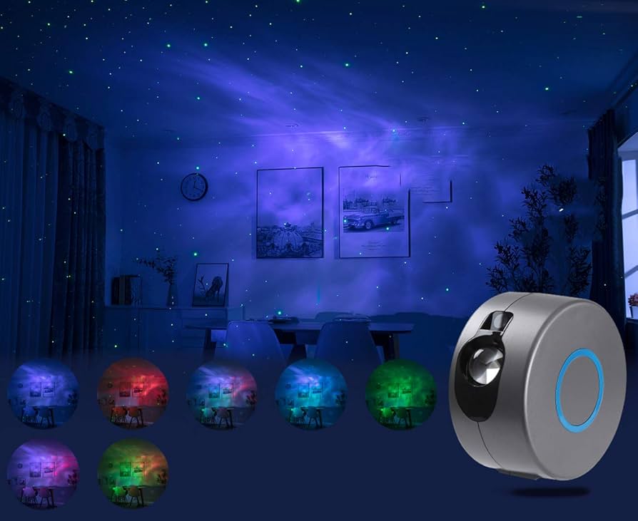 Aurora Starry Sky Projector – Galaxy Light with Remote & USB Cable