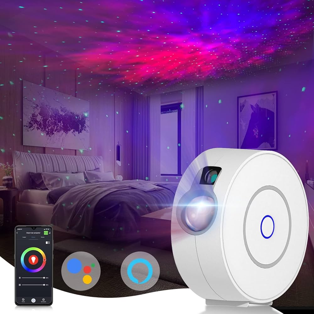 Aurora Starry Sky Projector – Galaxy Light with Remote & USB Cable