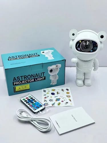Astronaut Galaxy Projector – LED Star Night Light with Rotating Nebula