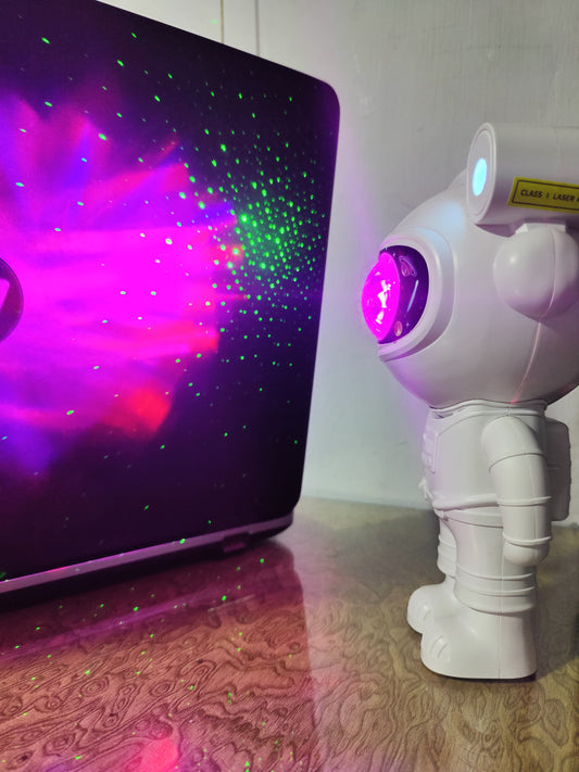 Astronaut Galaxy Projector – LED Star Night Light with Rotating Nebula