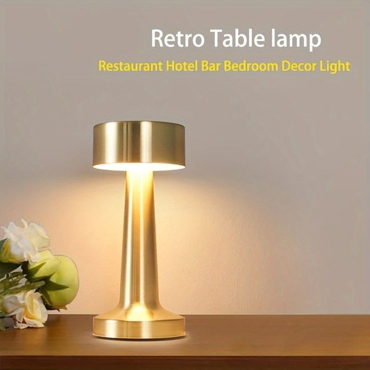 Modern Golden Touch LED Lamp – Elegant Ambient Table Light