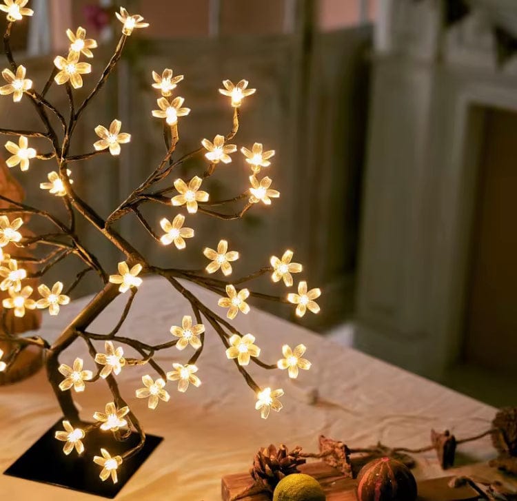 LED Flower Tree Lamp – Warm Decorative Night Light