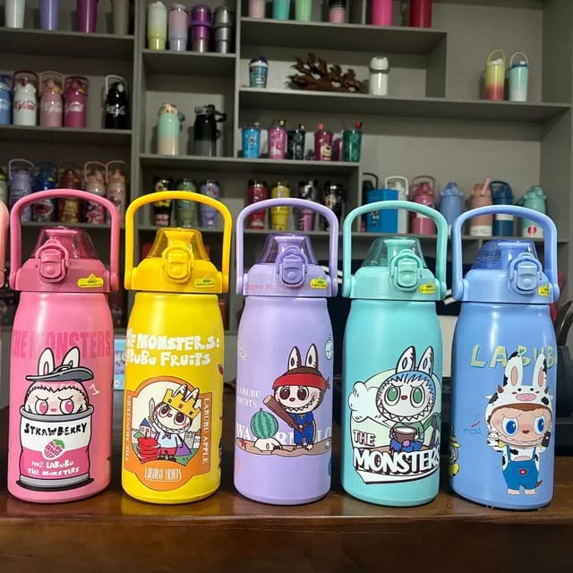 Cute Cartoon Stainless Steel Thermal Bottles & Tumblers – Multiple Designs