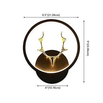 Luxury Deer Wall LED Lamp – Modern Decorative Wall Light (Round & Square Variants)