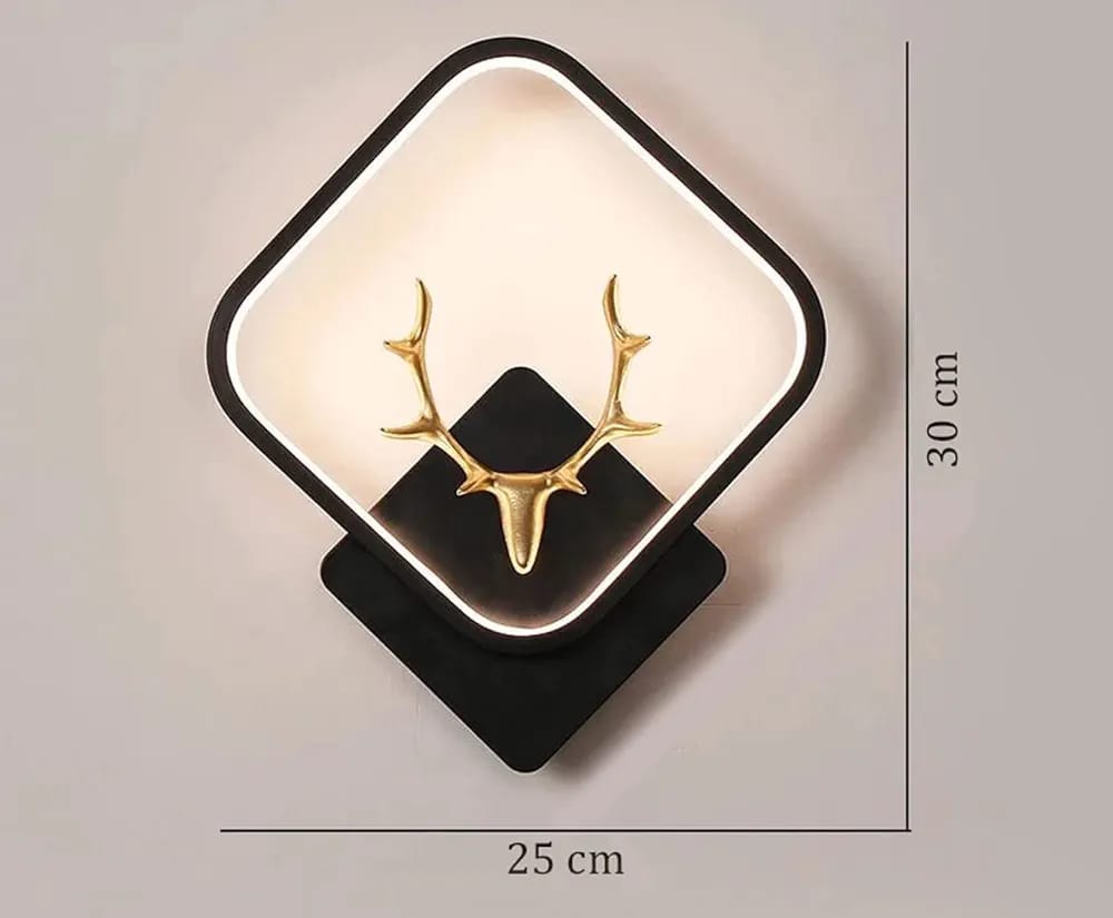 Luxury Deer Wall LED Lamp – Modern Decorative Wall Light (Round & Square Variants)