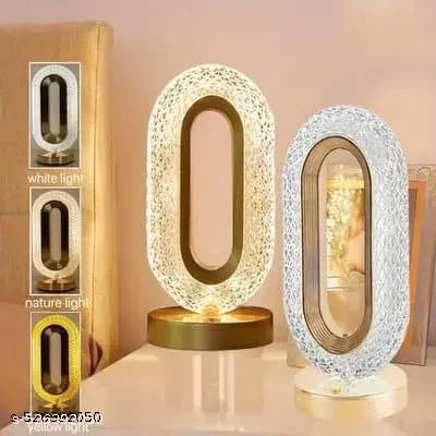 Modern LED Crystal Table Lamp – Elegant Oval Design