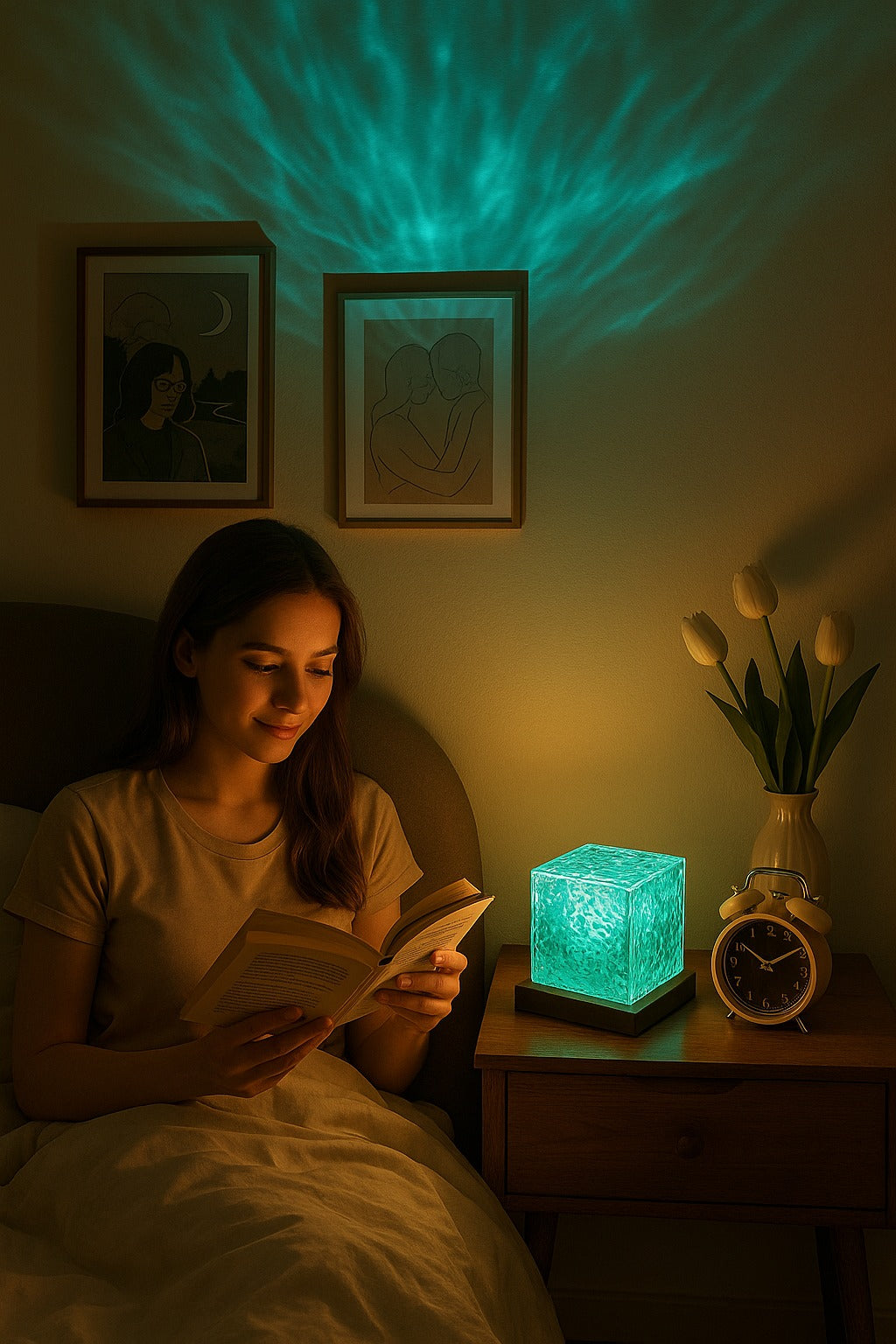 Water Ripple Crystal Lamp โ 16 Colors with Remote