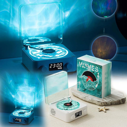 Bluetooth Water Ripple Turntable Speaker with 3 Lighting Modes