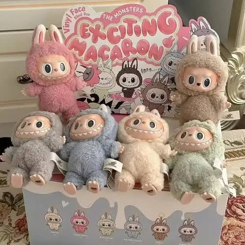 Labubu Blind Box Dolls – The Monsters Pop Mart Vinyl Face Macaron Bag Doll Pakistan – Assorted Color – 15cm