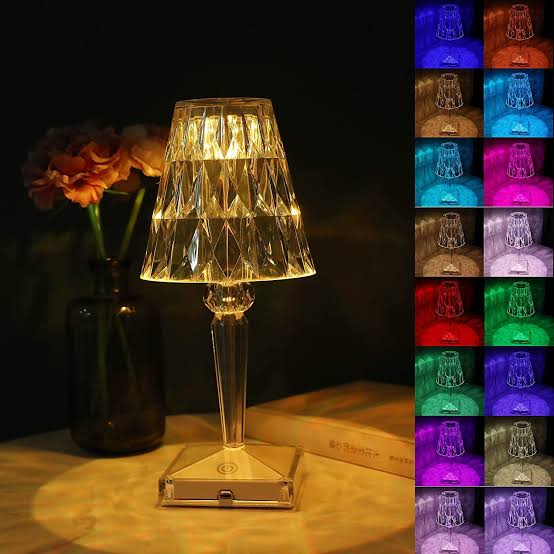 Crystal Touch Lamp – Elegant Diamond Cut LED Table Light