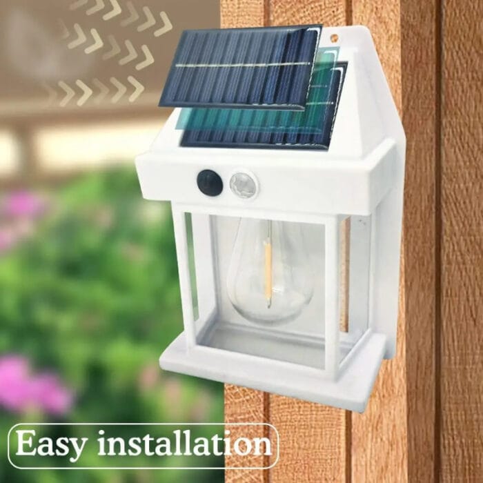 Solar-Powered LED Wall Light with Motion Sensor – Waterproof Outdoor Lamp