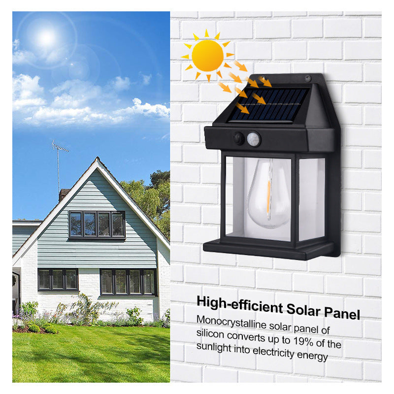 Solar-Powered LED Wall Light with Motion Sensor – Waterproof Outdoor Lamp