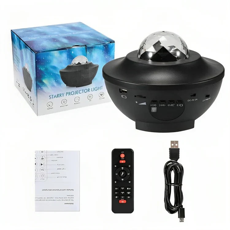 Galaxy Star Projector Night Light – Multi-Color LED with Bluetooth Music & Remote Control