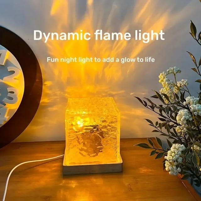Water Ripple Crystal Lamp – 16 Colors with Remote