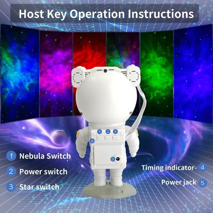 Astronaut Galaxy Projector – Starry Night Light with Optional Bluetooth Speaker