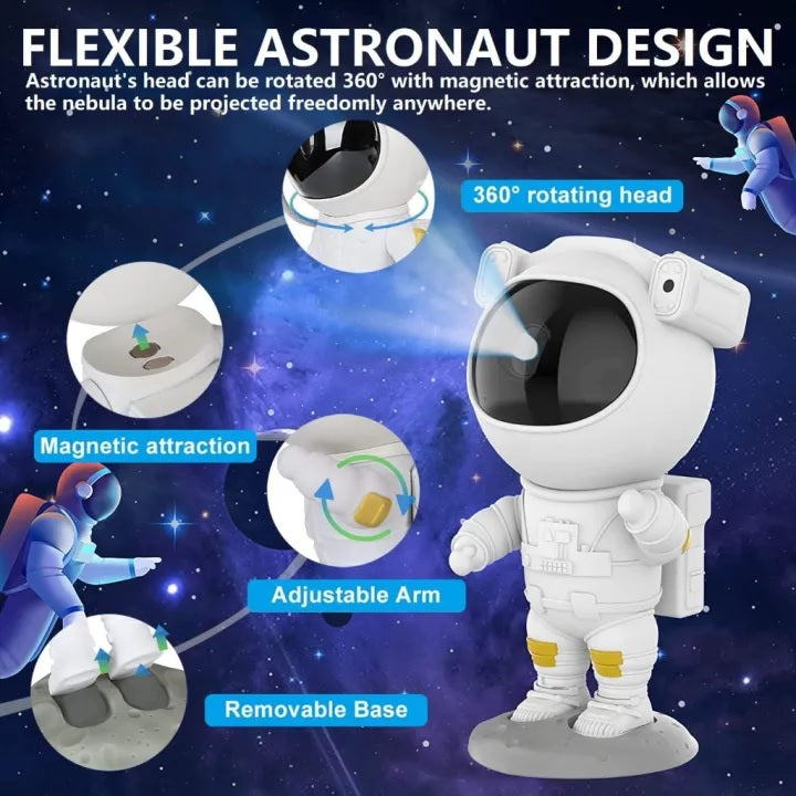 Astronaut Galaxy Projector – Starry Night Light with Optional Bluetooth Speaker