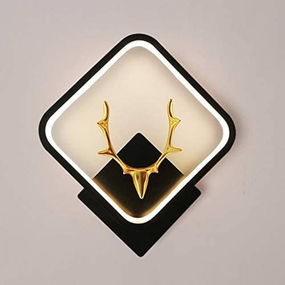 Luxury Deer Wall LED Lamp – Modern Decorative Wall Light (Round & Square Variants)