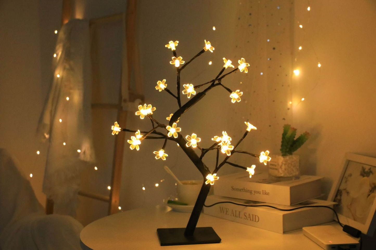 LED Flower Tree Lamp – Warm Decorative Night Light