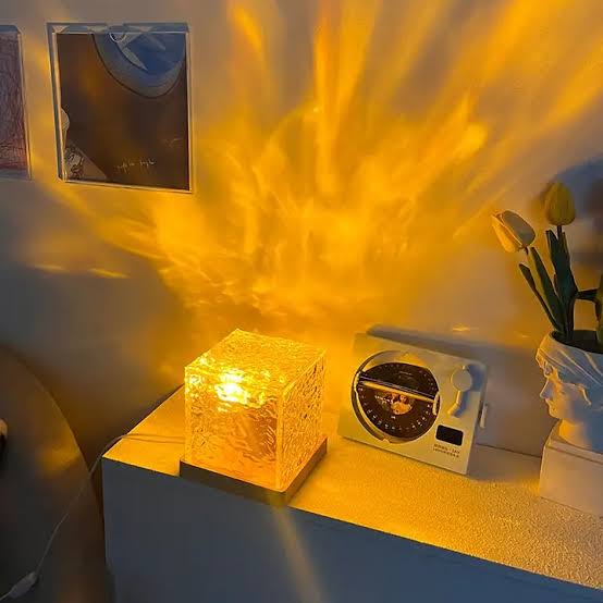 Water Ripple Crystal Lamp – 16 Colors with Remote