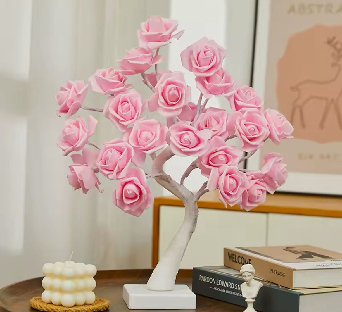 LED Flower Tree Lamp – Warm Decorative Night Light