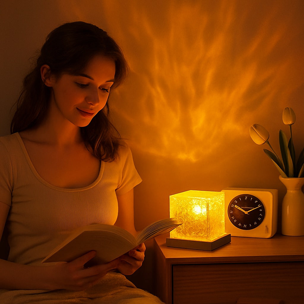 Water Ripple Crystal Lamp – 16 Colors with Remote