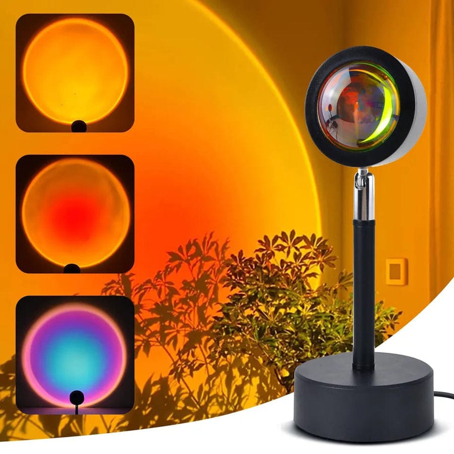 Sunset Projection Lamp – RGB with Remote & Basic Non-Remote | Aesthetic Lighting for Room Décor